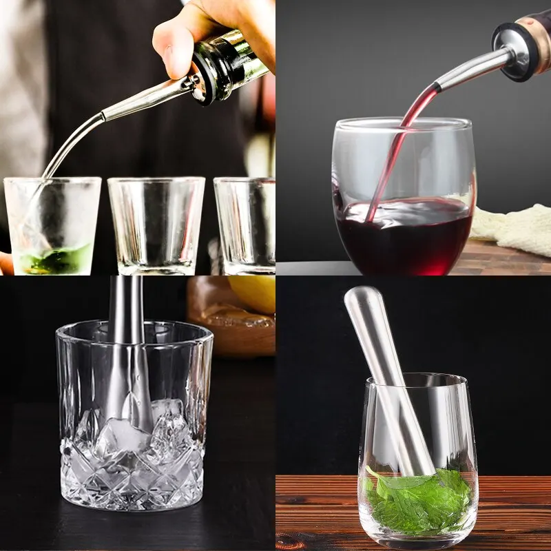 Premium Cocktail Shaker Set with Recipe Guide - Complete Bartending Kit with Bar Tools and Accessories