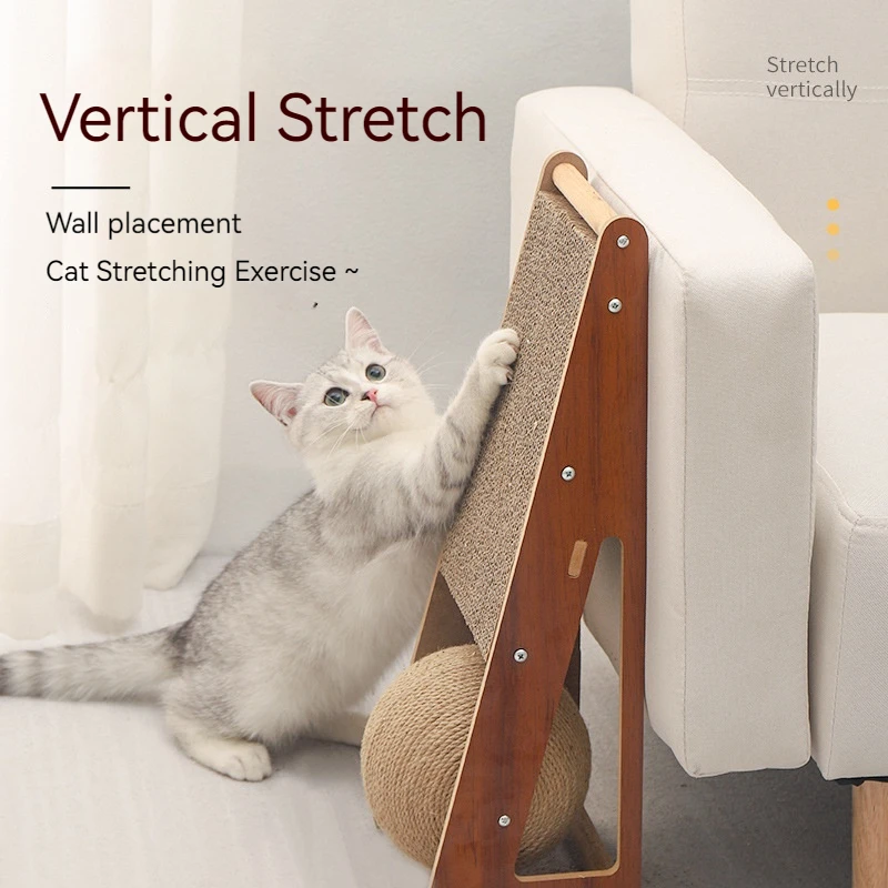 

Cat Scratching Post Dual Purpose Sisal Ball Wear Resistant Crumb Free Claw Sharpener Cat Toy Pet Supplies Furniture Savior Sofa