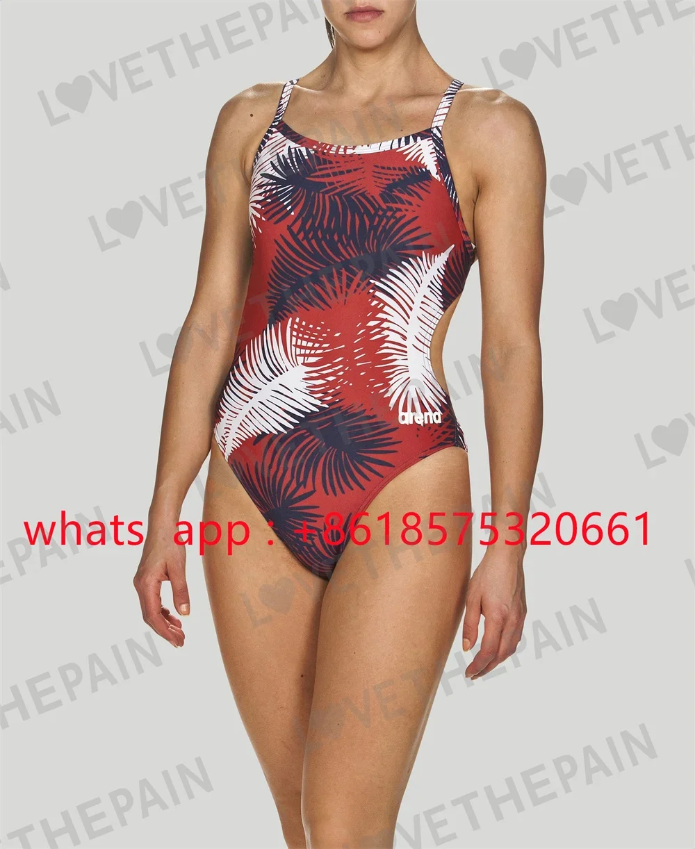 

Women's Tropicals Challenge Back One Piece Swimsuit Competition Training Swimwear Summer Quick Dry Sexy bikini Training swimsuit