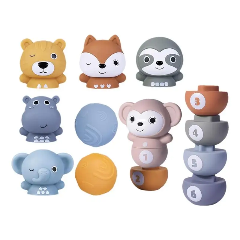 Bowling Set Animal Shape Puzzle Game Number Color Shape Recognition Toy For Boys And Girls Fine Motor Skills Learning Activities