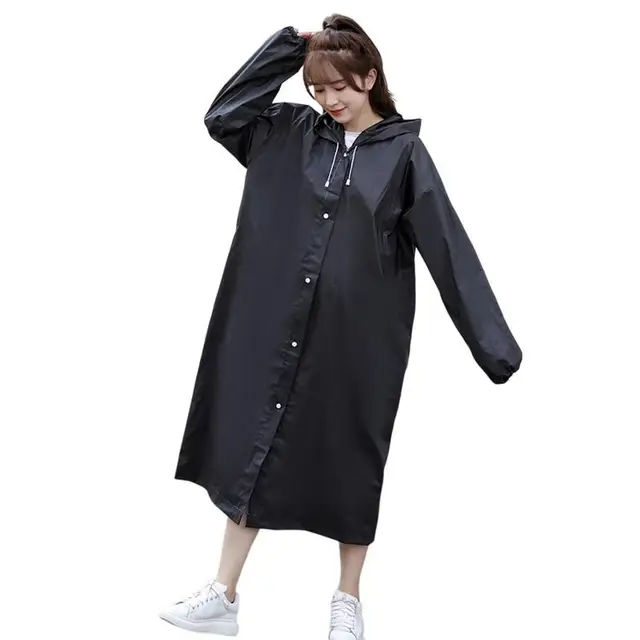 Eső Poncsók Motorháztető Unisex Kapucnis Magas Színvonalú Eva Rain Ponchos Esőkabát Kabáttal Kempingcsónakot Csónakázni Utazáshoz És