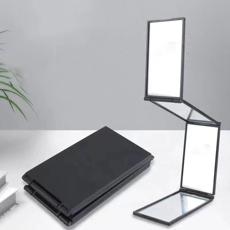 4 Way Mirror 360 Degree Handheld Desktop Portable Foldable Makeup Mirror For Self Hair Cutting Makeup Beauty Tool makeup mirror haircut mirror hand holding mirror