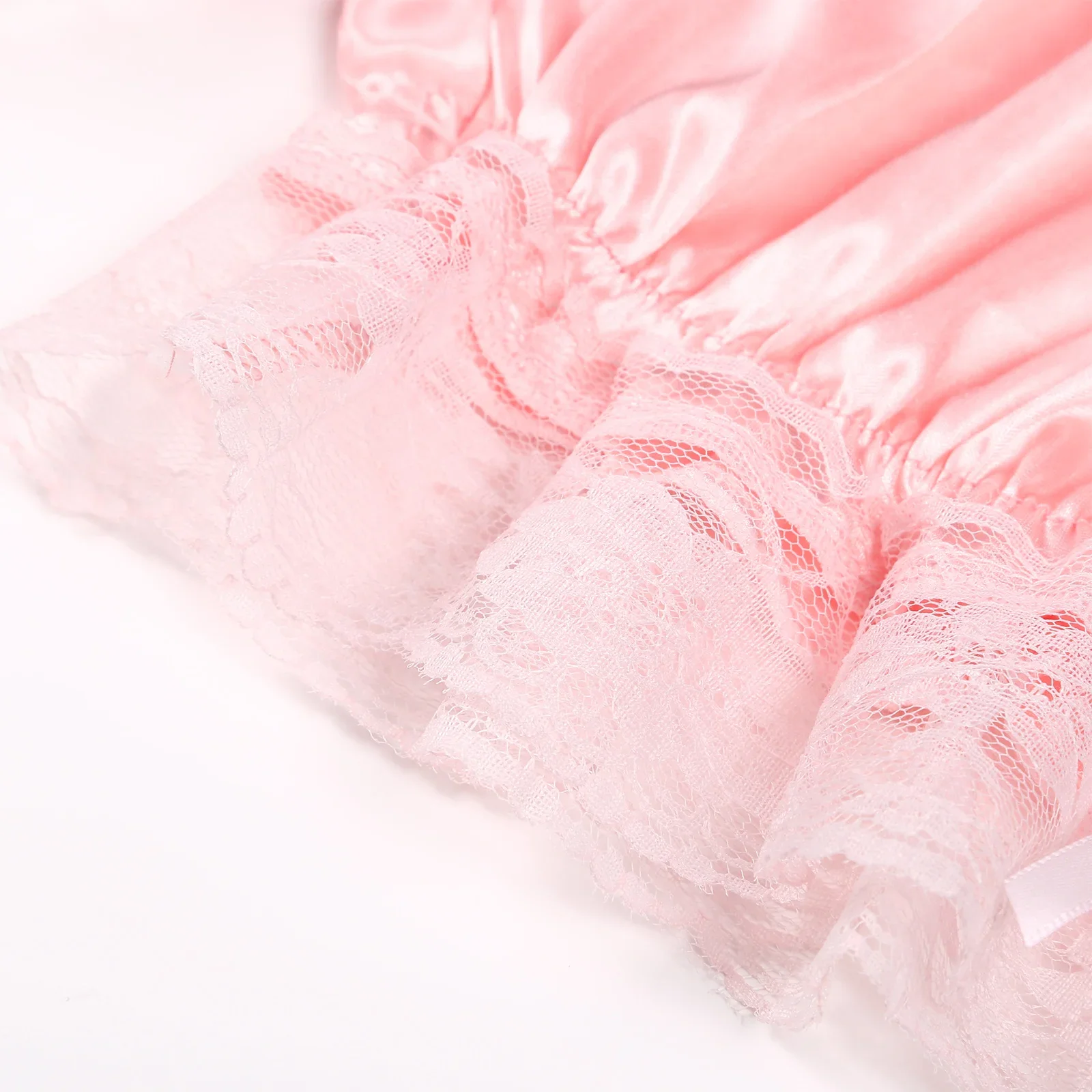 Lace Safety Shorts Pants Women Girls Sweet Silk Satin Pettipant Knickers Loose Sleep Shorts Nightwear Pajamas Lantern safety shorts safety pants lace panties