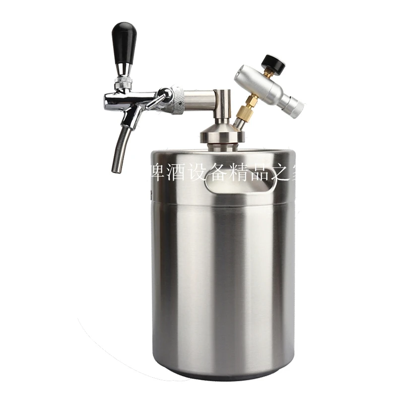 

Pressurized Beer Keg System Stainless Steel Mini Growler Keg Adjustable Beer Tap Faucet Premium