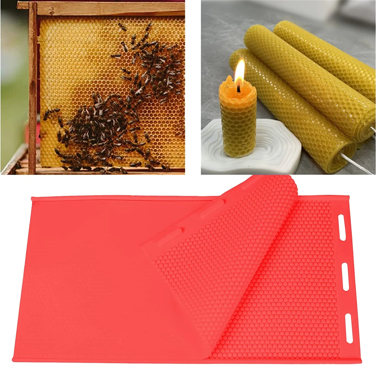 SiliconFlexibleBeehiveWaxMachineFoundationSheetsMoldBeeswax