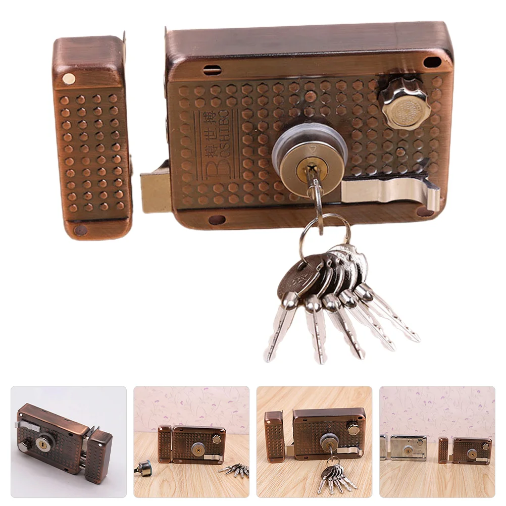 

Door Lock Cylinder Dead Bolt Locks for Exterior Doors Deadbolt Latch Vintage Knob Security