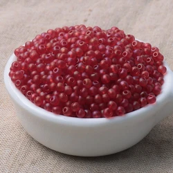 Super Uniform Matte Transparent Micro - Colored Glass Rice Beads - Handmade Decorative Loose Beads - 4mm 10g 100pcs (MSW18 burgundy)