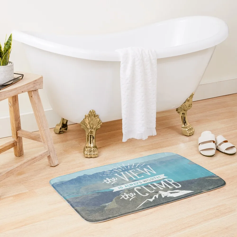 

WORTH THE CLIMB Bath Mat Bathroom Utensils Bathroom Accessory Bathroom Rug Carpet For Bath House Interior Entrance Mat