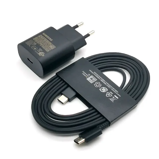 For Samsung Charger 25W Super Fast Charging Adapter 1.8M Type C Cable For Galaxy S20 S21 S22 S23 S24 Ultra Z Flip Fold 6 5 4 3 2 1