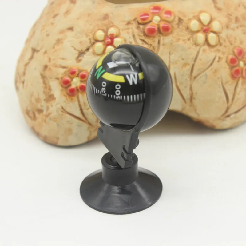 360 Degree Rotation Waterproof Vehicle Navigation Ball Shaped Car Compass Ball With Suction Cup Outdoor Accessories 1Pcs