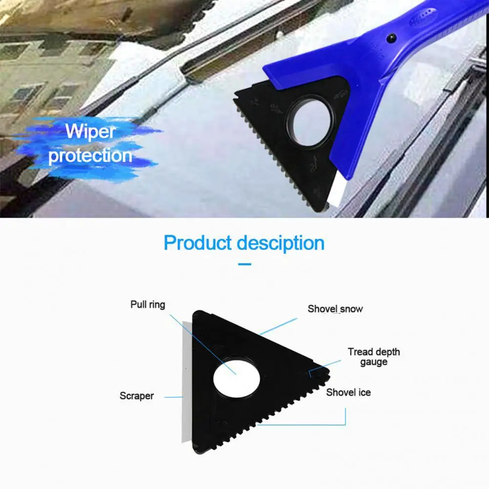 Sturdy Windshield Glass Defrost Clean Tool Ice Scraper Labor-saving Snow Removal Shovel Remove Water Car Cleaning Tool