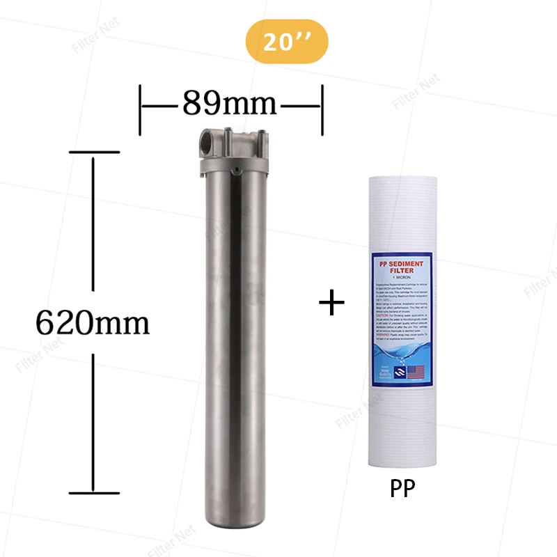 Filtro Acqua A Rete TECHTONGDA 40um &ndash; Acciaio Inox 304, Portata 8000L/h, Per Sedimenti