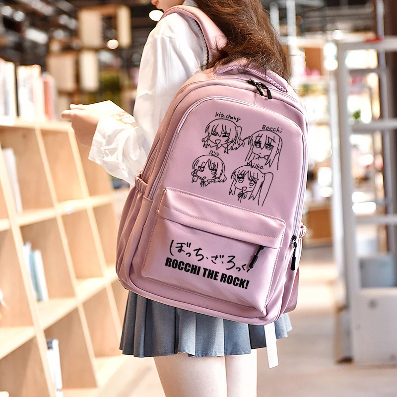 

Bocchi The Rock Anime Women Backpack Fashion Travel Men Shoulder Bag Large Capacity Schoolbag Bagpack