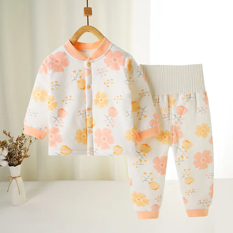 New 2Piece Winter Newborn Girls Clothes Toddler Boy Outfits Cartoon Warm Thick Baby Boutique Clothing Sets Underwear