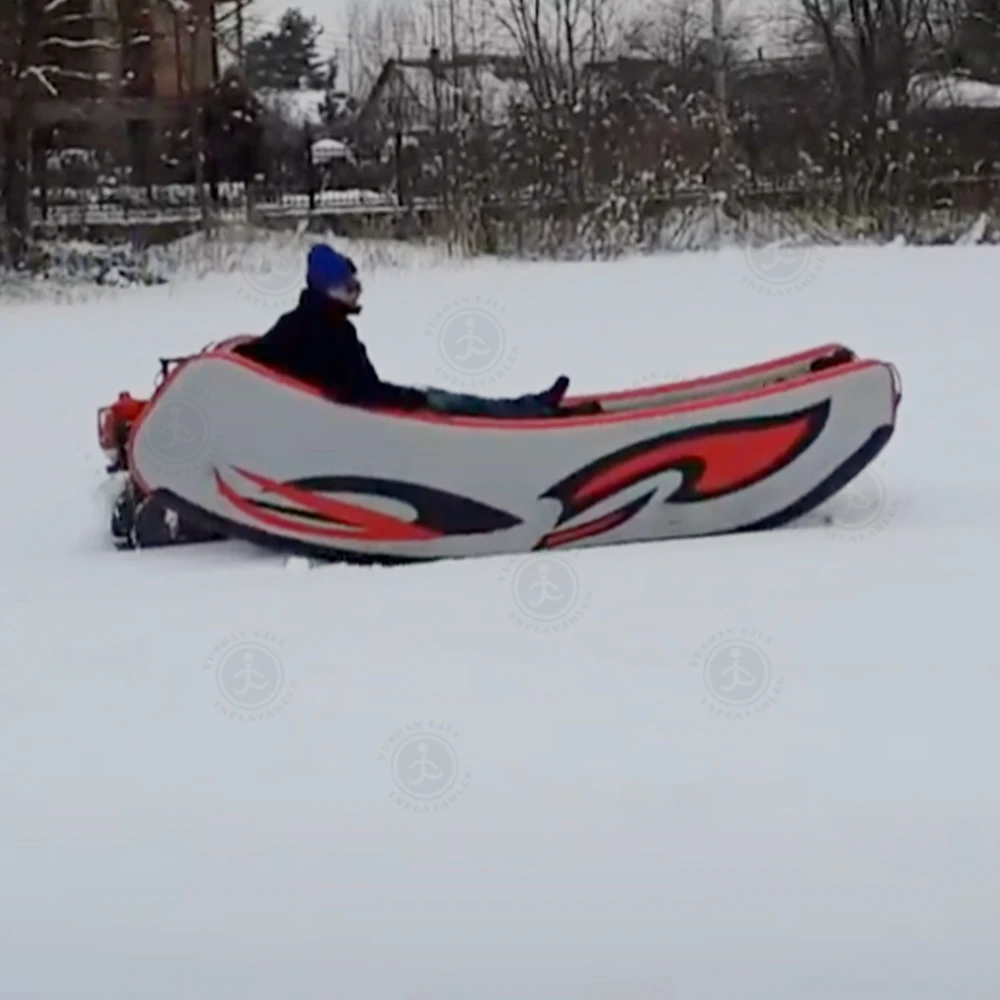 New Design Inflatable Pneumatic Catamaran Water&Snow Sled Inflatable Snow Sledge for Sliding or Skiing