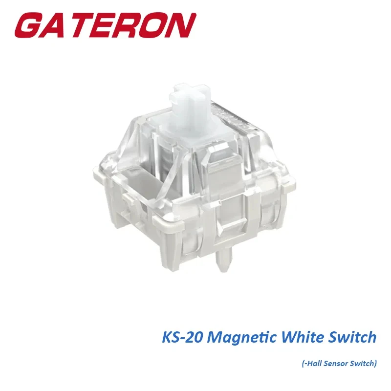 Gateron Magnético Interruptor Branco Salão Efeito Sensor Smd Rgb 30gf Linear Teclado Gaming Mecânico Personalizado Gatilho Rápido Ks20