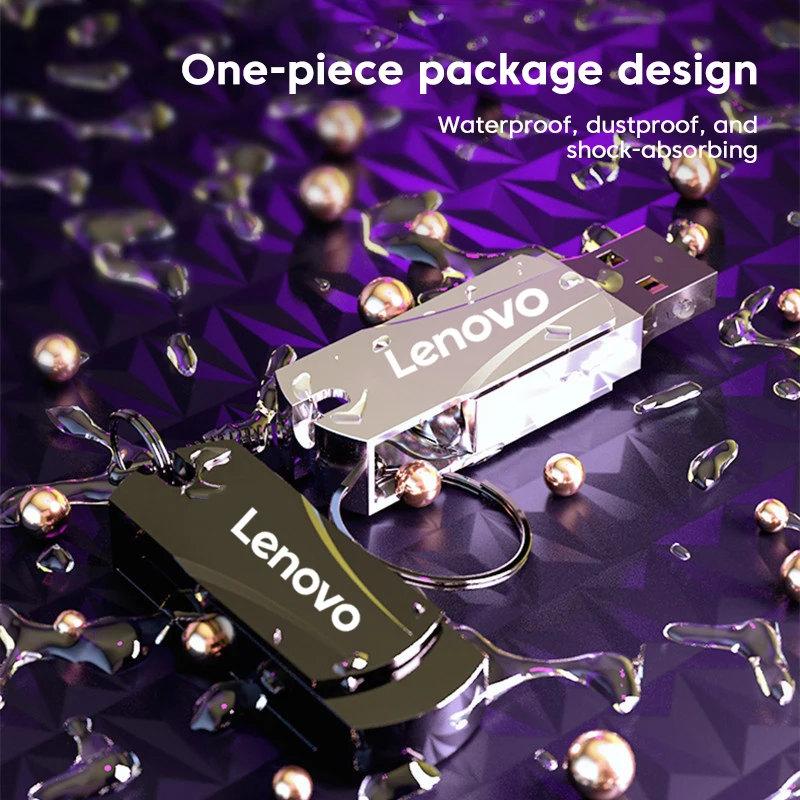 Lenovo New Super Mini Metal Usb Flash Drive 128/256/512GB Tiny Pendrive Memory Stick 1TB 2TB Storage Device WaterProof U Disk