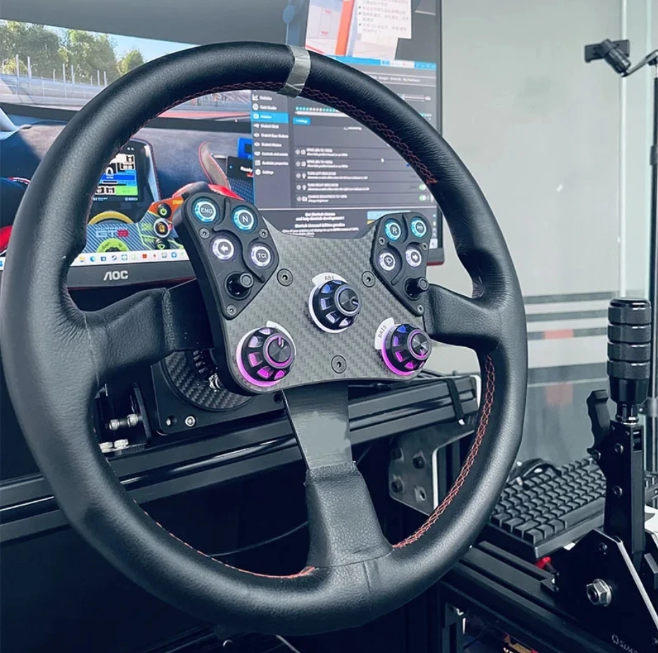 Racing Steering Wheel Simracing Game Drive-Free Plug and Play Improve Driving Experience Compatible PC Sim Racing Games