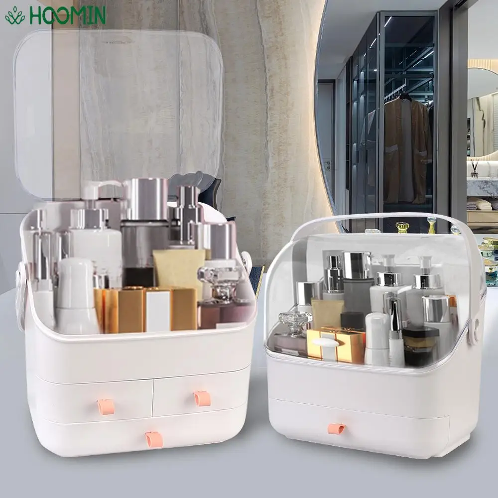 

Home Storage Container Transparent Skincare Jewelry Case Makeup Organizer Plastic Cosmetic Storage Box Waterproof and Dustproof