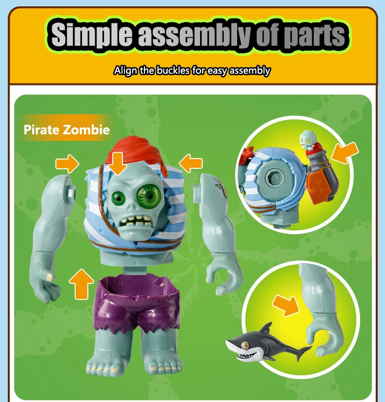 Plants vs. Zombies 2 Giant Zombie Assembly Toy Arena Battle