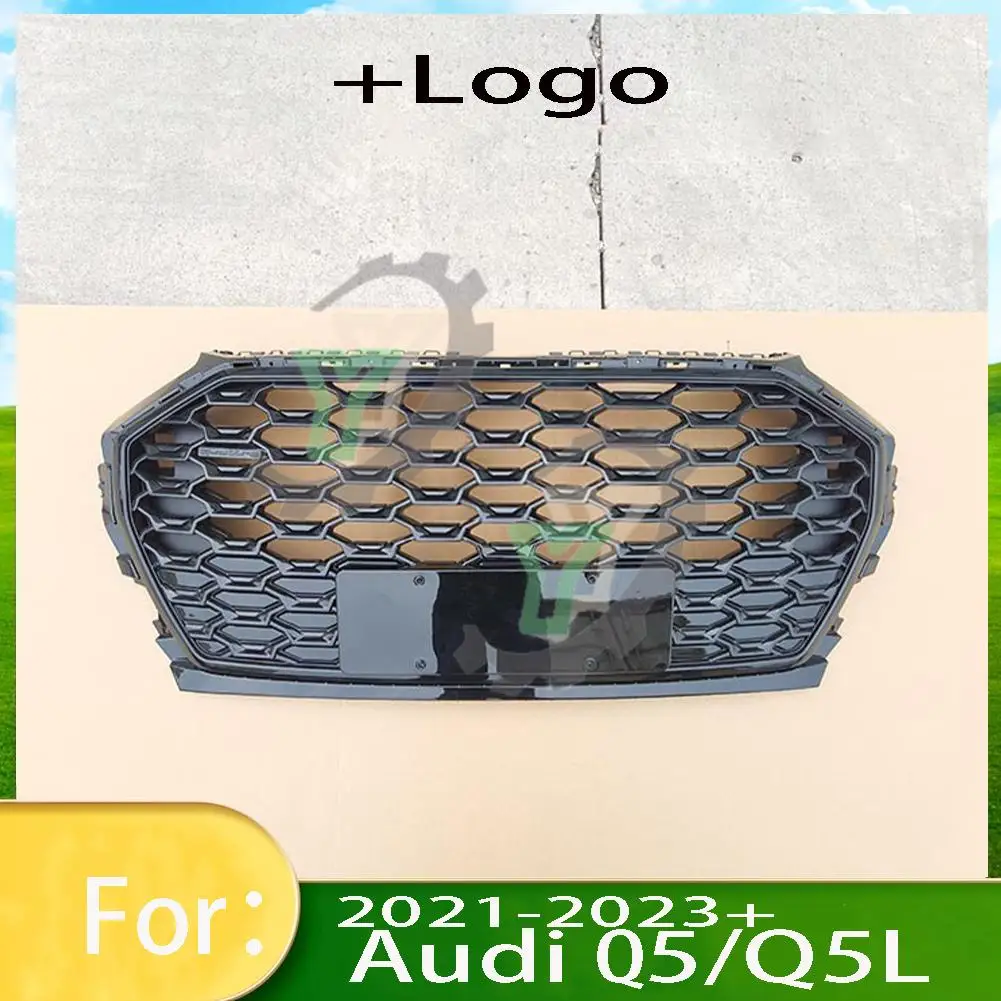 

For Audi Q5/Q5L 2021 2022 2023+ Car Front Bumper Grille Centre Panel Styling Upper Grill (Modify For RSQ5 style)