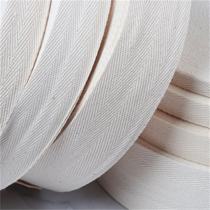 Nastri beige 10/15/20/25/30/40/50/60mm Larghezza Nastro in twill di cotone Bias per borsa Tessili per la casa Fatti a mano Mestiere Forniture per cucire - immagine 5