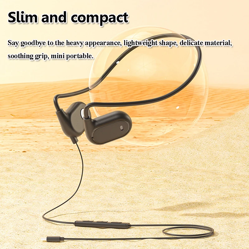 Open Ear Wired Headphones Air Conduction Gaming Headset 3.5mm Type-c USB Plug Stereo Earphones for Computer Laptop Mobile Phone