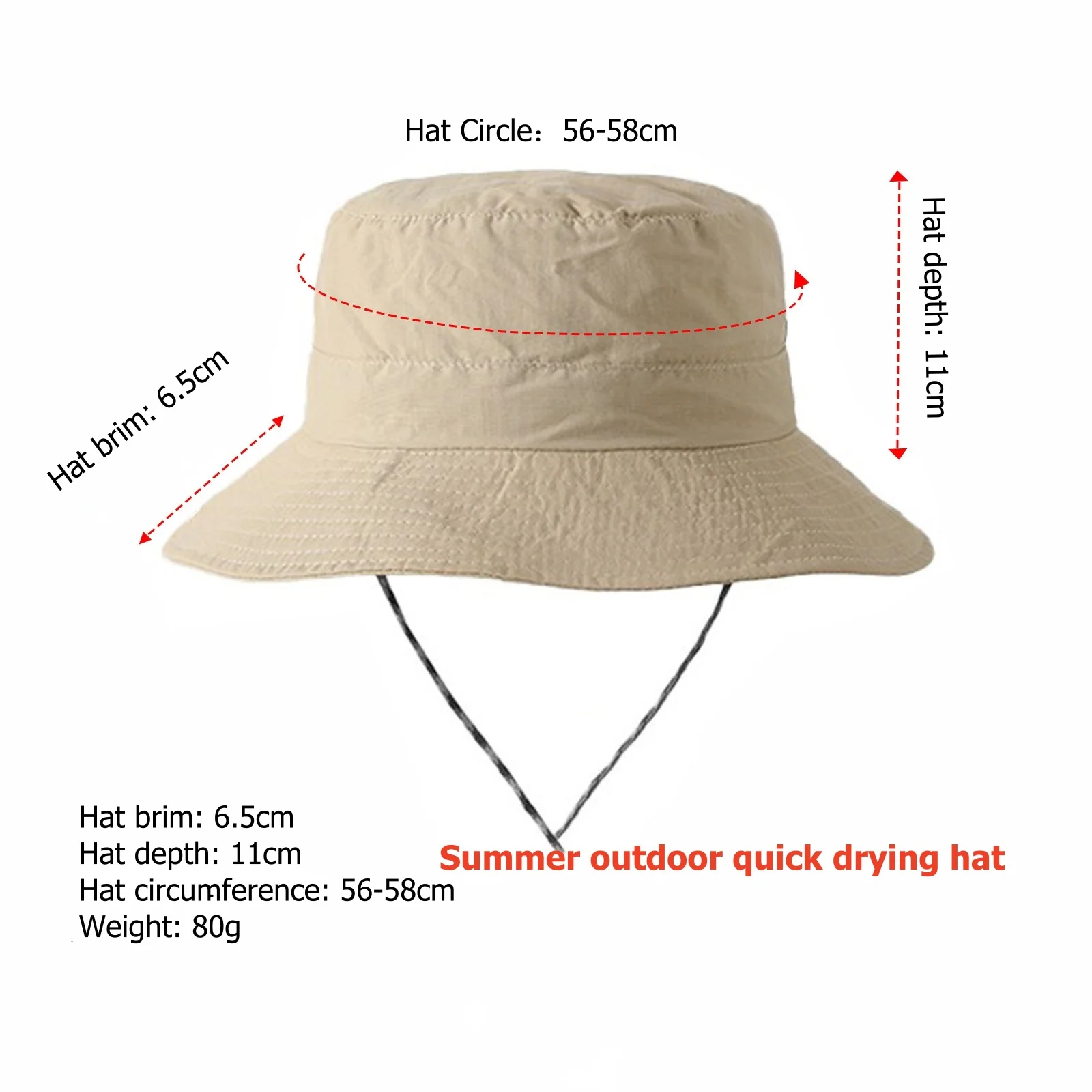 UPF50+ Waterproof Bucket Hat - Quick Dry Outdoor Work Cap for Fishing Camping Hiking Sun Protectiompn 3