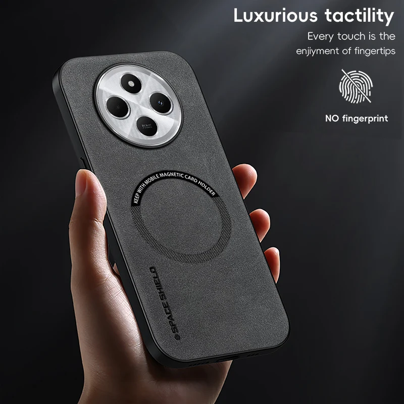 Magnetic Retro Leather Soft Wireless Charging Phone Case Cover