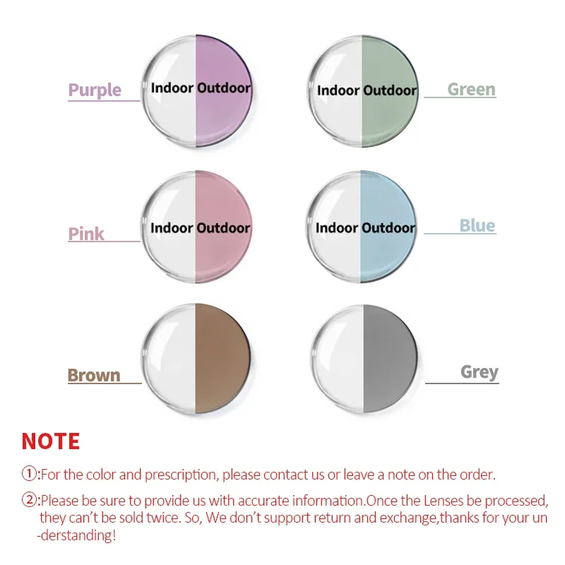 1.56 1.61 Aspherical Prescription Progressive photochromism lenses Sunglasses lenses Single vision outdoor grayish brown