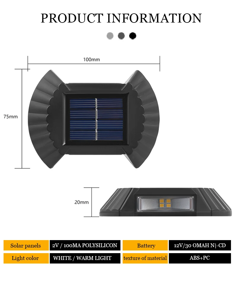 indoor solar lights 8LED New Solar LED Outdoor Wall Lamp Waterproof Street Decor Lights for Balcony Garden Landscape Lamps Solar Outdoor Wall Light led solar garden lights