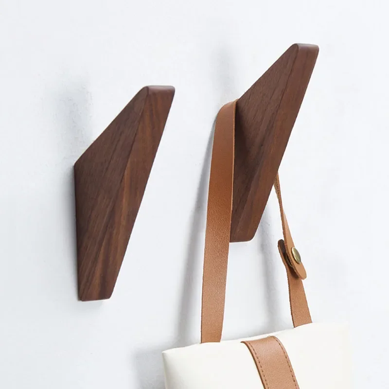 

Japanese Retro Wooden Coat Rack Wall-Mounted Coat Hooks Clothes Organizers Storage Key Hanger Towel Holder Wood Products