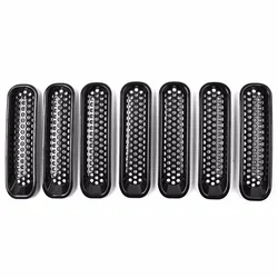 Enhanced Front Grille Mesh & Headlight Frame Cover - Stylish Car Accessory (Type 2)