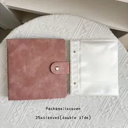 Deluxe Loose Leaf Seed Storage Album with PU Leather Cover and 50 Pockets (Pink set)