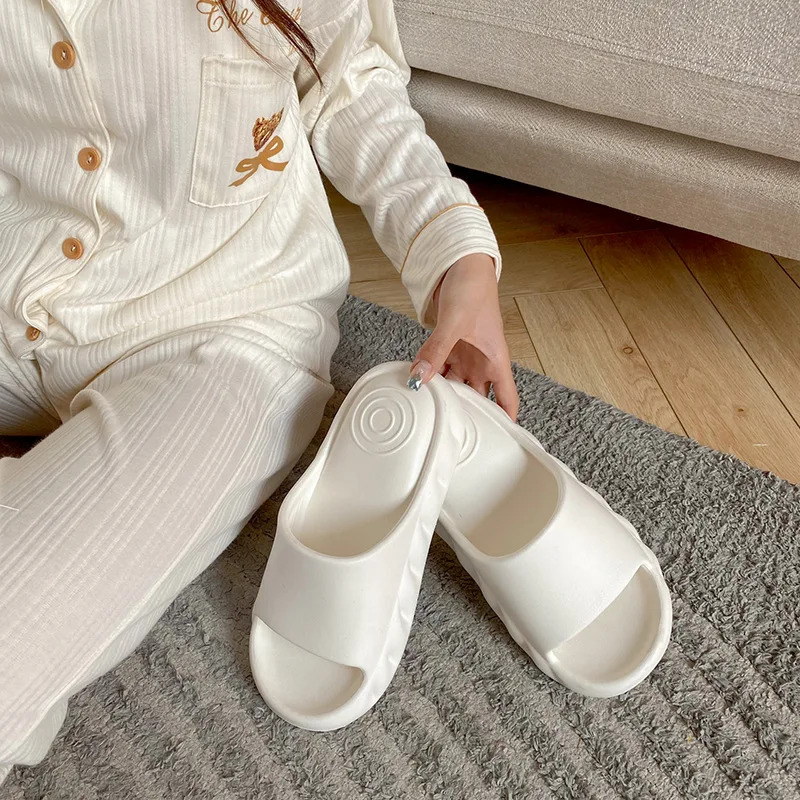 

Summer candy color air cushion indoor home slippers women non-slip men's soft soles eva thick couples treading on sandals