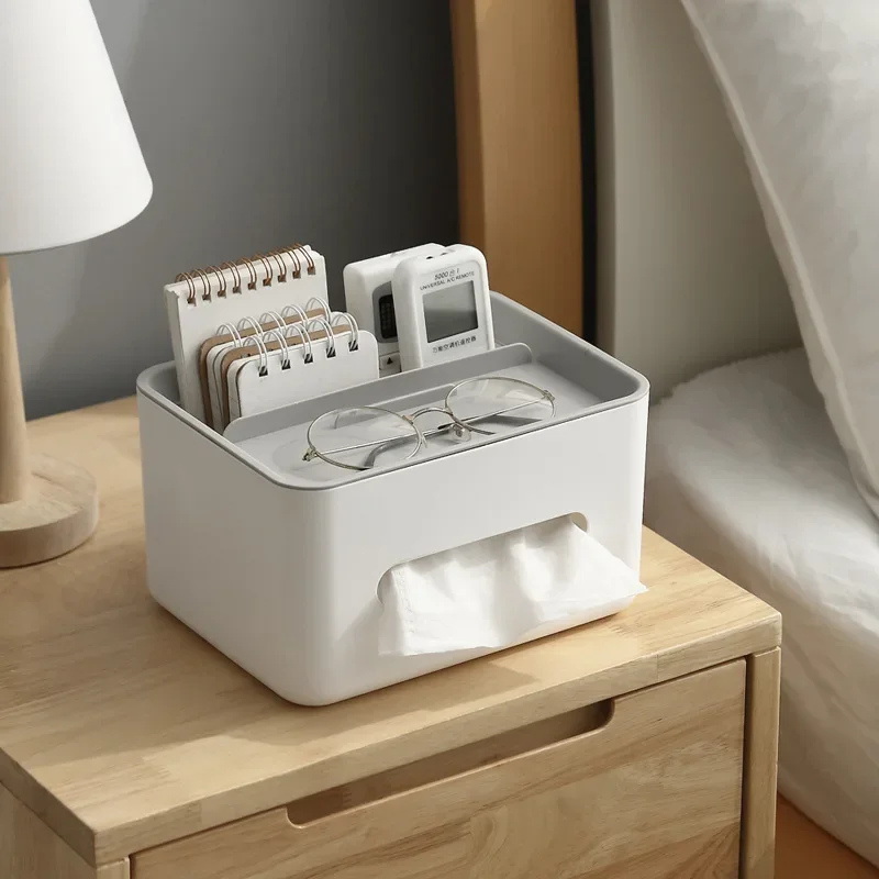 Description Picture 4 of itemTissue Box Napkin Holder Remote Control Storage Desk Organizer Office Multifunctional Sundries Ontainer Storage Home