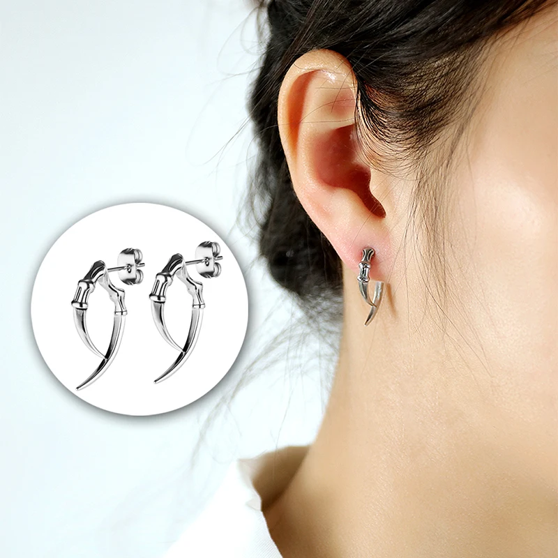 Fashionable and Popular Men Stainless Steel Ear Cuff Punk Hip Pop Style for  Jewelry Gift and for a Stylish Look