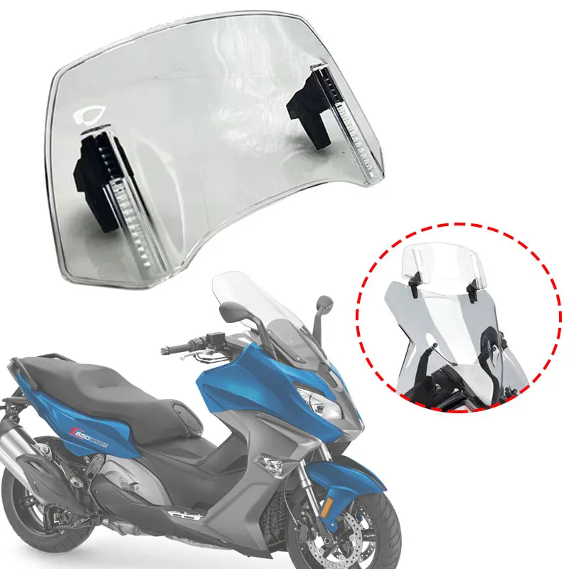 UniversalMotorcycleWindshieldExtensionAdjustableSpoilerClampOn