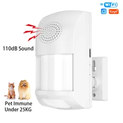 Smart WiFi Motion Sensor with Pet Immunity and Remote Control Features (With sound 1pcs)