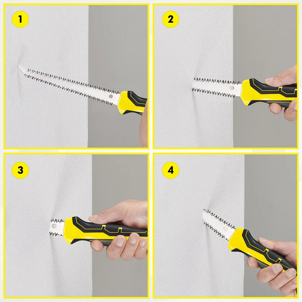 Double Sided Drywall Saw 6" Drywall Jab Saw Ergonomic Cutting Tool Sheetrock Knife Keyhole Saw
