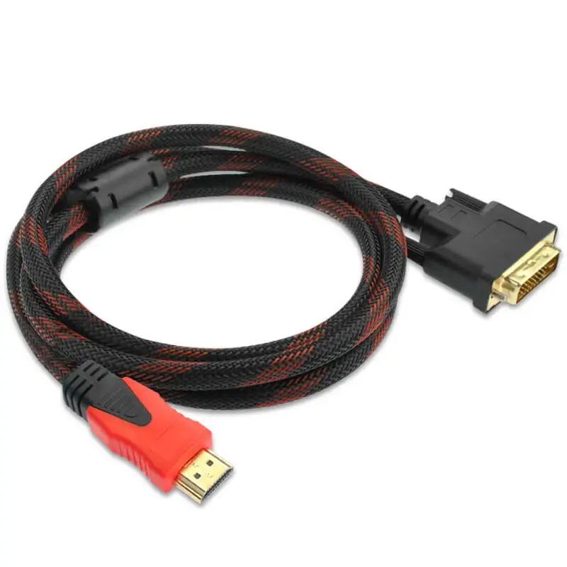 Hdmi-compatível com Dvi 24 Mais Cabo Trançado com Dvi 24 Mais 1080p hd Conexão de Vídeo Monitor de Computador tv Projetor Conversor - Imagem 5