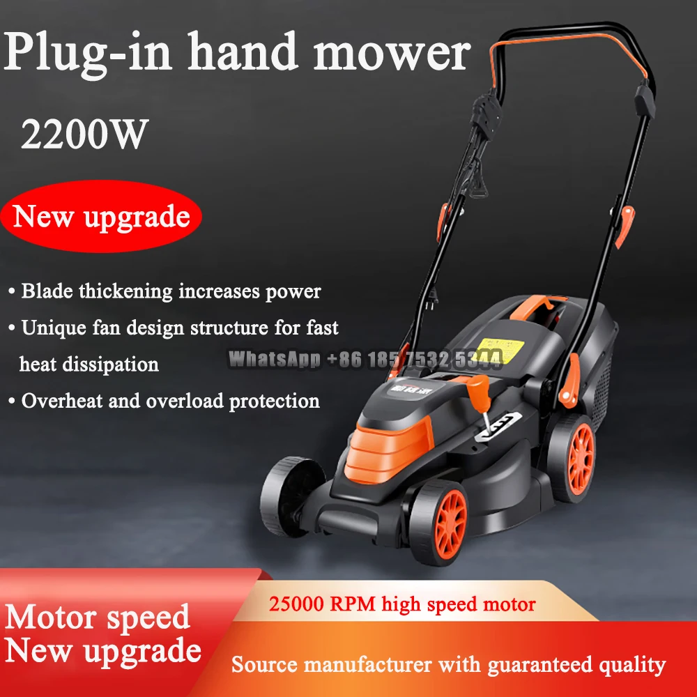 Electric Lawn Mower Hand-push Mowing Artifact Weeding Tools Grass Trimmer Lawn Mowing Machine 6