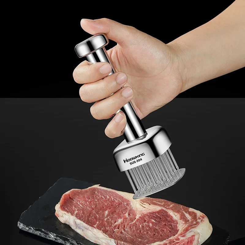 304 Stainless steel meat hammer needle steak tender needle pork chop loose meat hammer stainless steel hole piercer meat tenderizer meat hammer