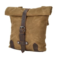 Sacoche Vintage pour moto, sac latéral étanche en toile de cire d'huile, sac suspendu pour petite boîte à outils suspendue pour vélo électrique 3