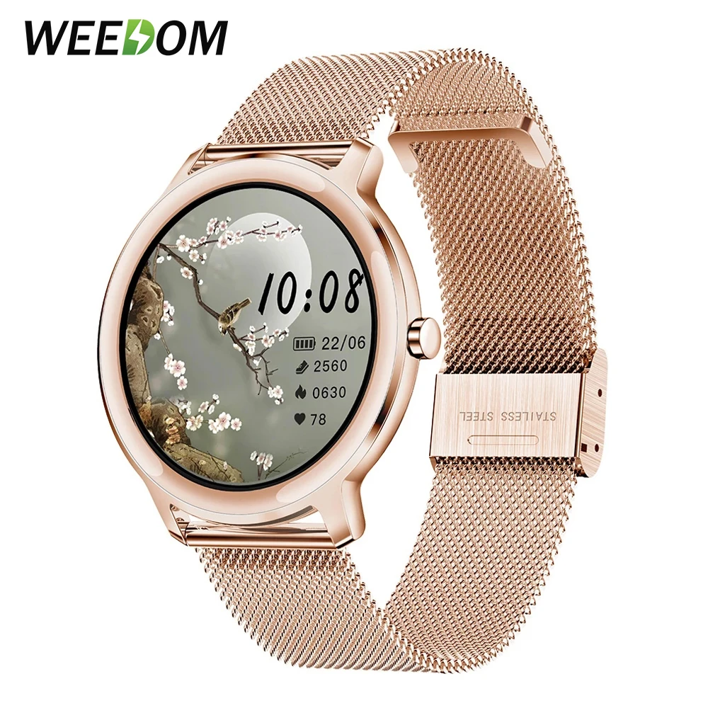 Super Slim Fashion Women Smart Watch 2022 Full Touch Round Screen