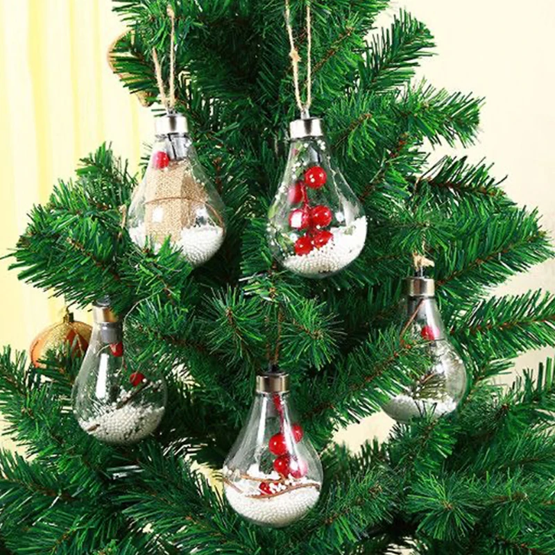 Description Picture 4 of itemChristmas Ball LED Bulb Ornaments Transparent Festival Light Ball Luminous Xmas Tree Hanging Pendant New Year Home Decoration