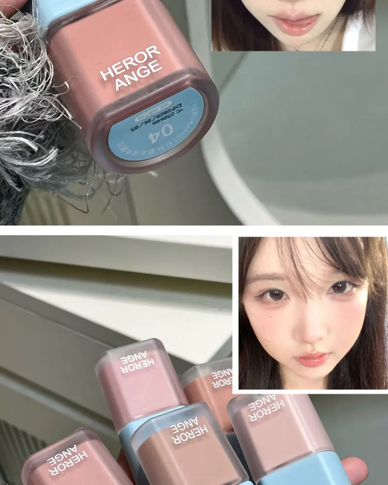Description Picture 6 of itemMatte Liquid Blusher Makeup Rubores Natural Low Saturation Grey Pink Brown Blush Clear Nude Tint Korean Series Blusher Cosmetic