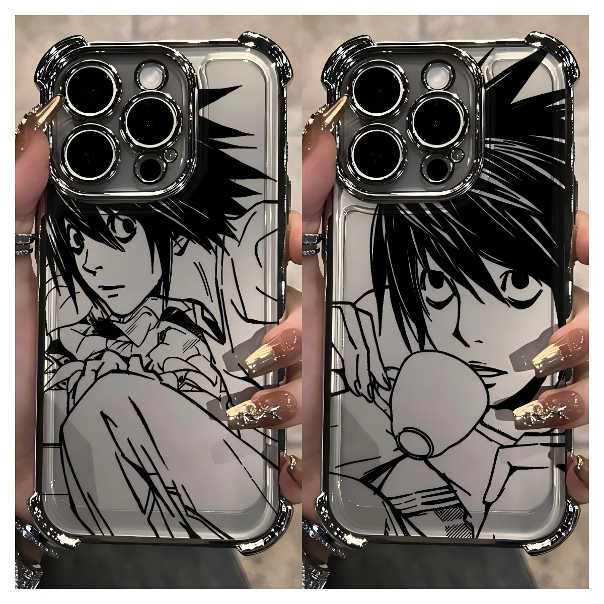 Death Note Plating Phone Case with Anti-Fall Airbag Protection