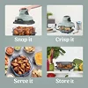 Air Fryer, Microwave, Freezer & Dishwasher Safe, Non Toxic Glass Portable Cooking System, 4 QT & 6 Cup Glass Containers 6