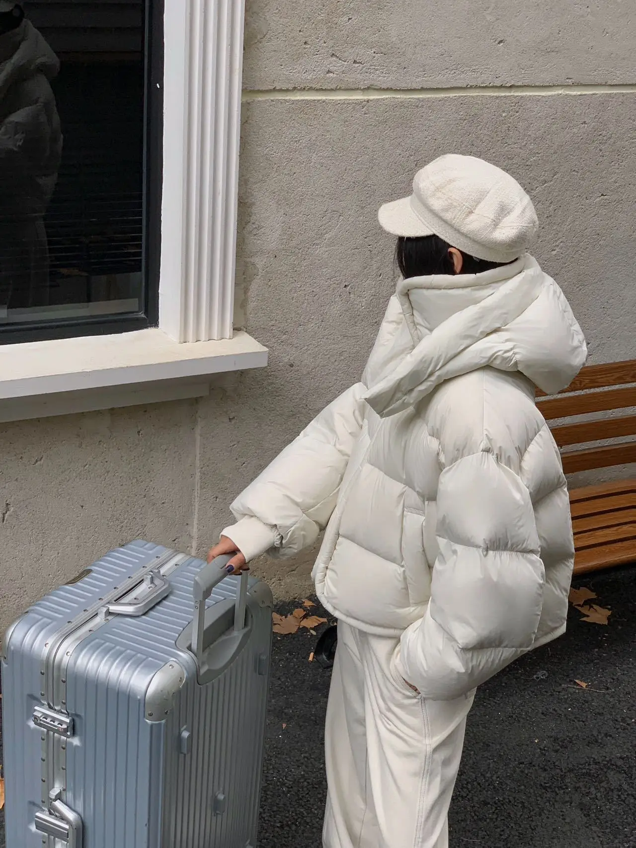 Coat New Korean Version Loose Fit Lapel Hooded Women Winter Premium Thickened Warm Bread Jacket